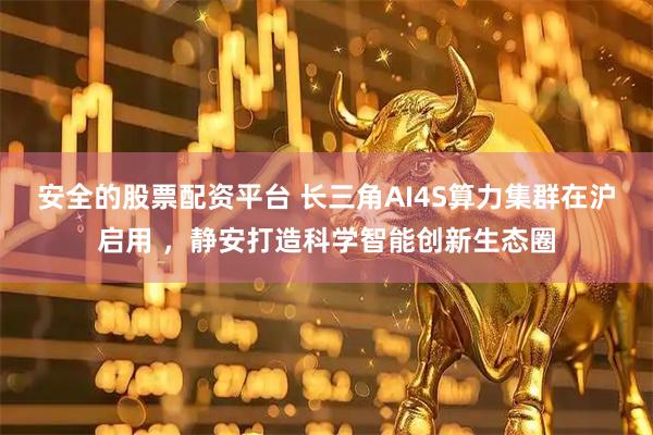 安全的股票配资平台 长三角AI4S算力集群在沪启用 ，静安打造科学智能创新生态圈